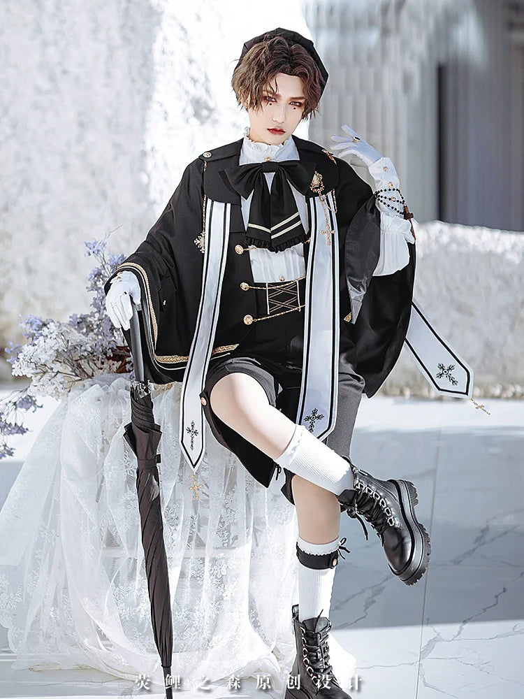 (BFM)Forest Fluorescent Carps~Choir~Ouji Lolita Shorts Set Prince outfit