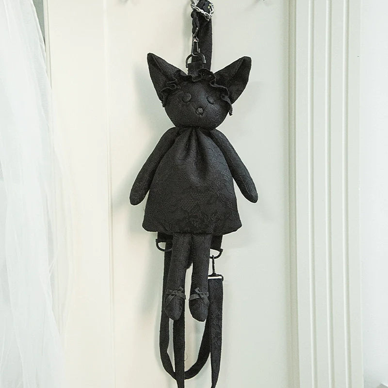 With PUJI~Puppet Box~Kawaii Lolita Bag Lamb Kitten Detachable Bag Dress Hat