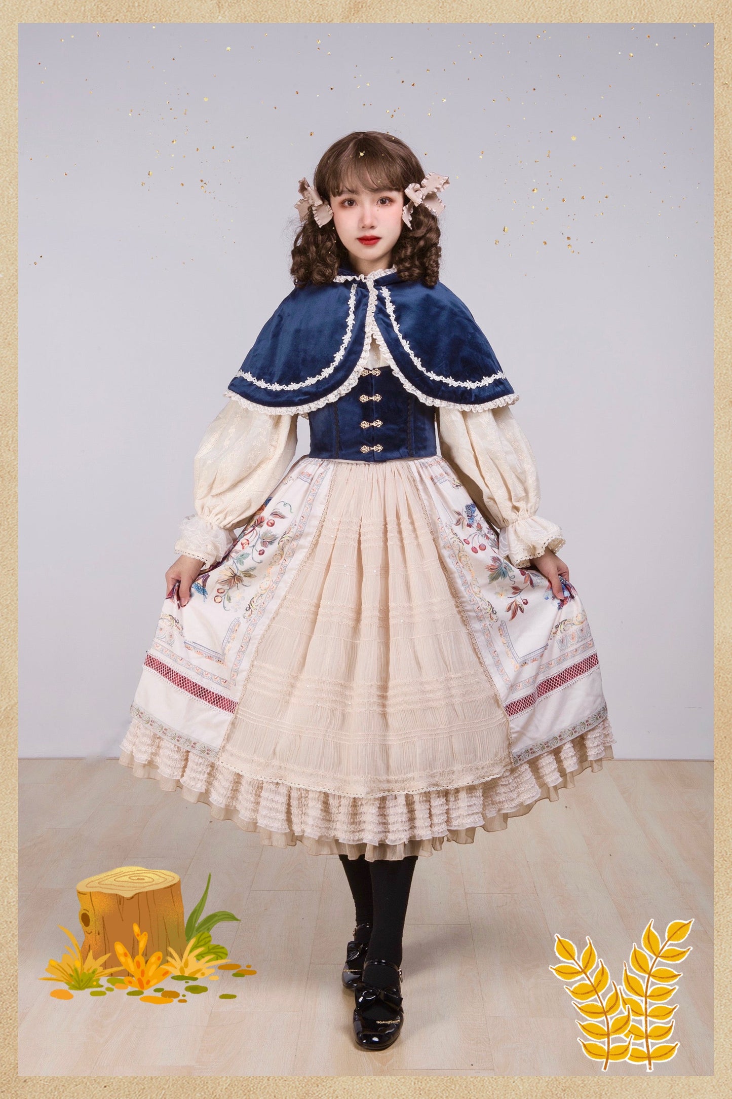 Miss Point~Praise of Abundance~Bavarian Style Lolita Velvet Hooded Cape