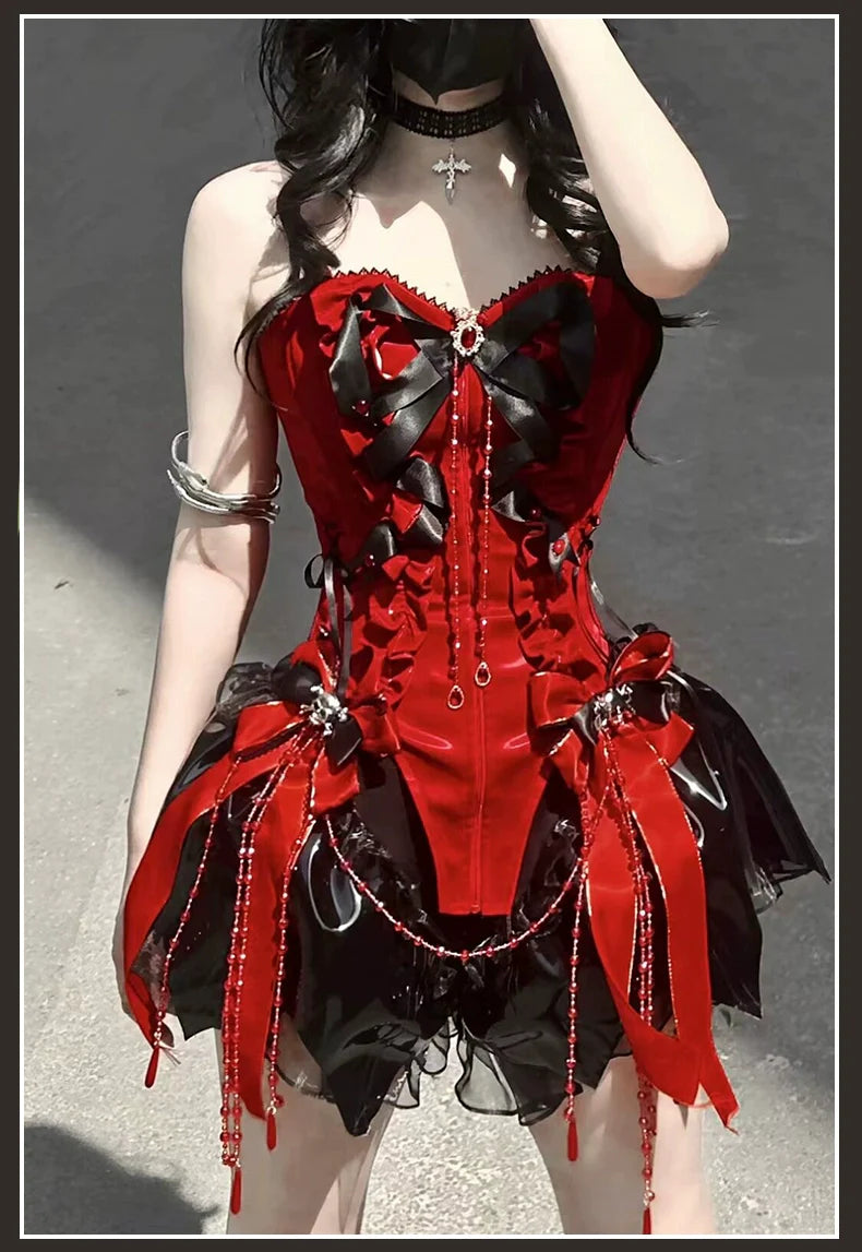 Signorina~Daydreamer~Gothic Lolita Shorts Set Lolita Fishbone Corset
