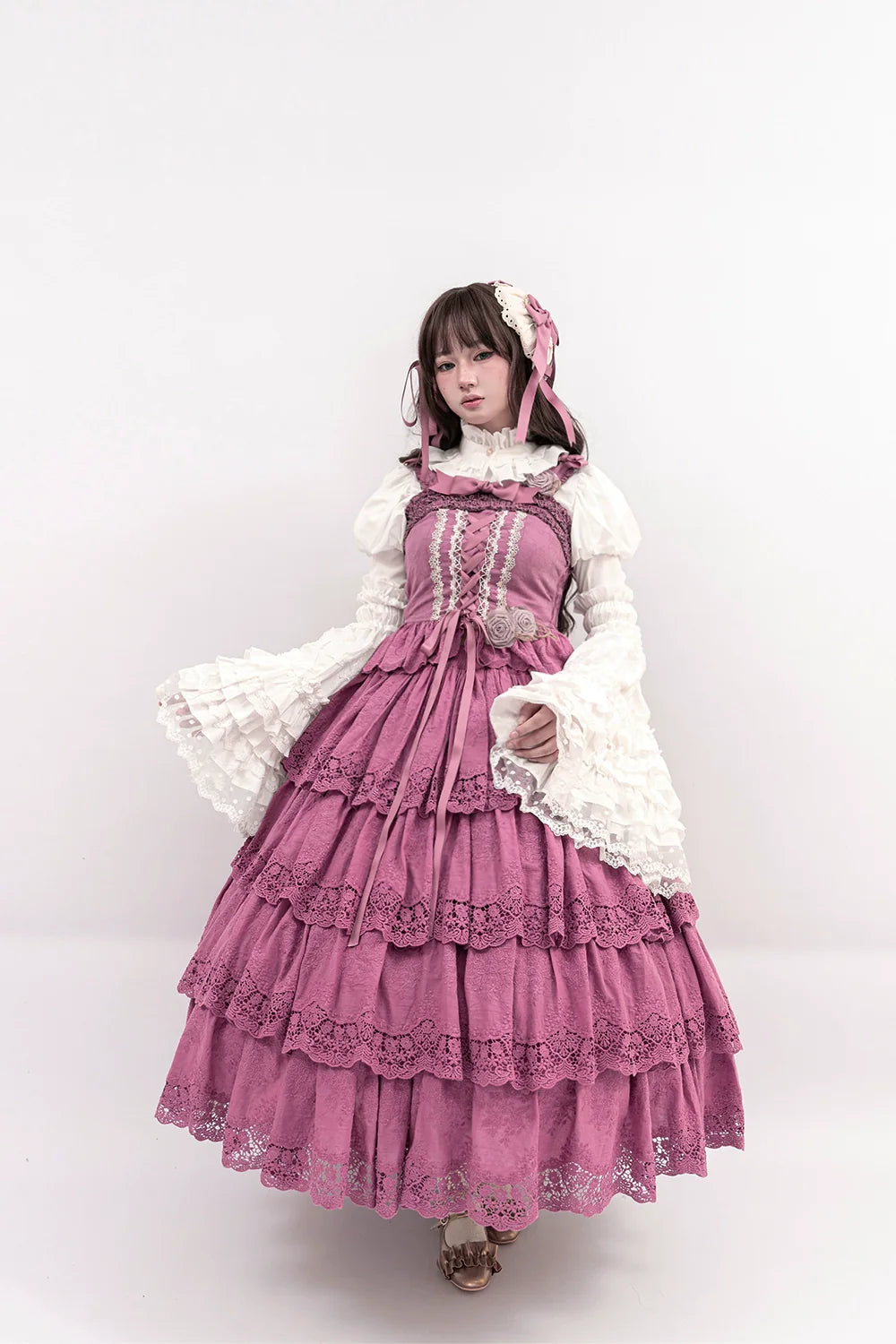 Miss Point~Forest Waltz~Classic Lolita Tiered Skirt Multi-layer Embroidered SK