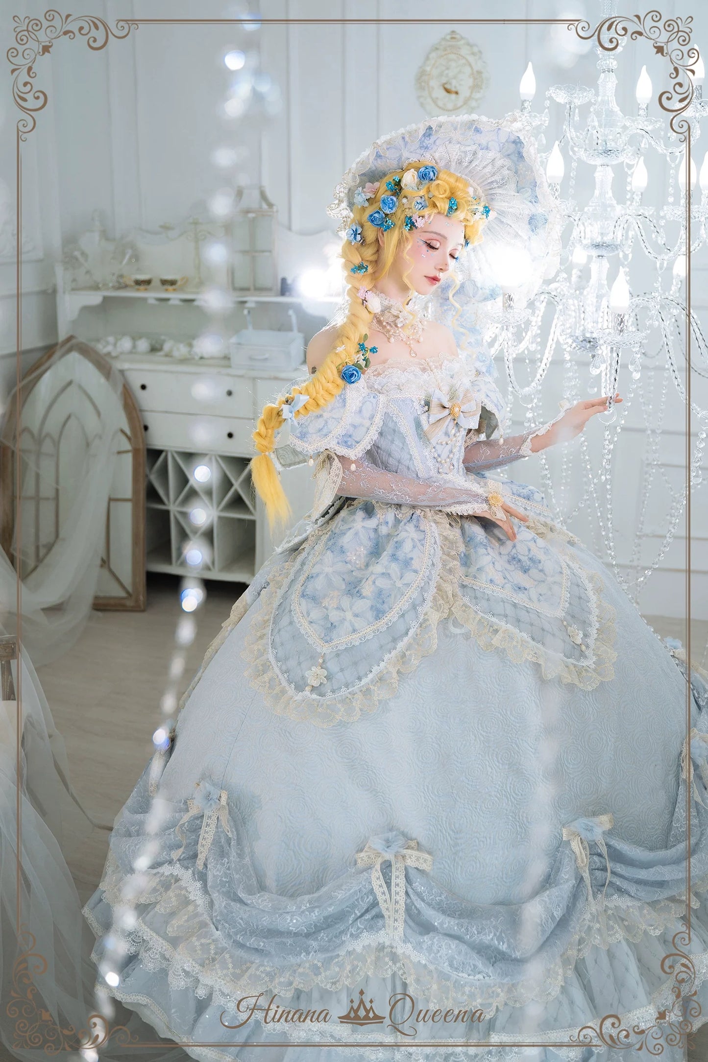 Hinana Queena~With Belle~Bridal Wedding Lolita OP Dress Available for Custom Size