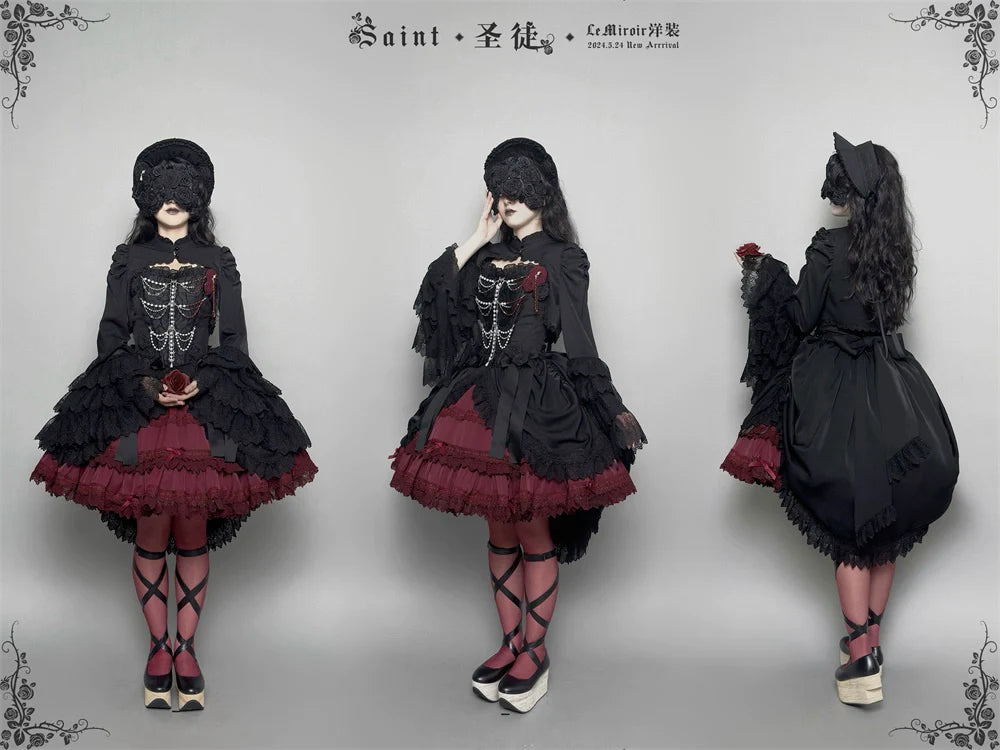 LeMiroir~Saint~Gothic Lolita Bolero Skirt Mermaid Dress Corset