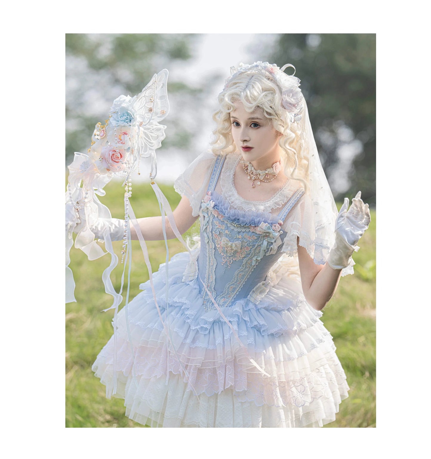 (BFM)Garden Cat~Dreamy Dance Gorgeous Lolita JSK and SK
