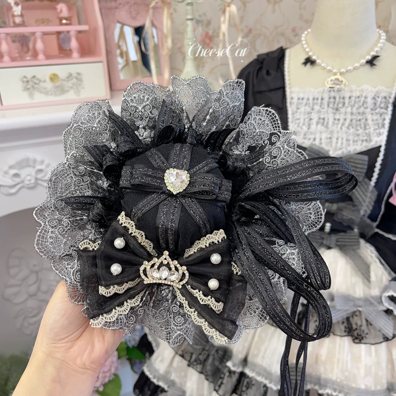 Cheese Cat~Sweet Lolita Cake Top Hat Handmade Lolita Accessory