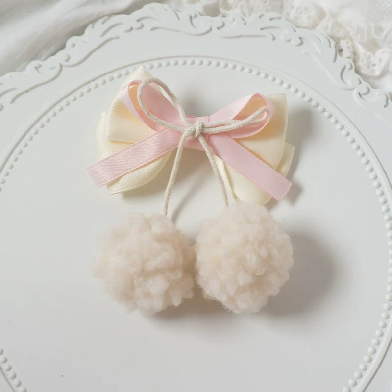 MaoJiang Handmade~Sweet Lolita Accessory Bow Hair Clip and Brooch