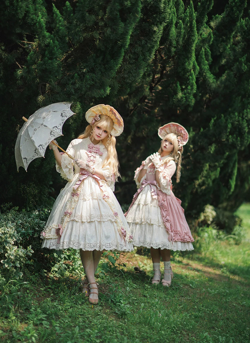Miss Point~Lilyka Garden~Classic Lolita OP Dress Elegant Floral Wall Princess Sleeve
