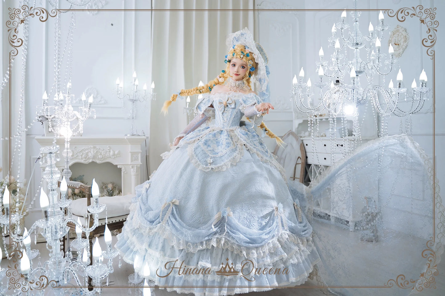 Hinana Queena~With Belle~Bridal Wedding Lolita OP Dress Available for Custom Size