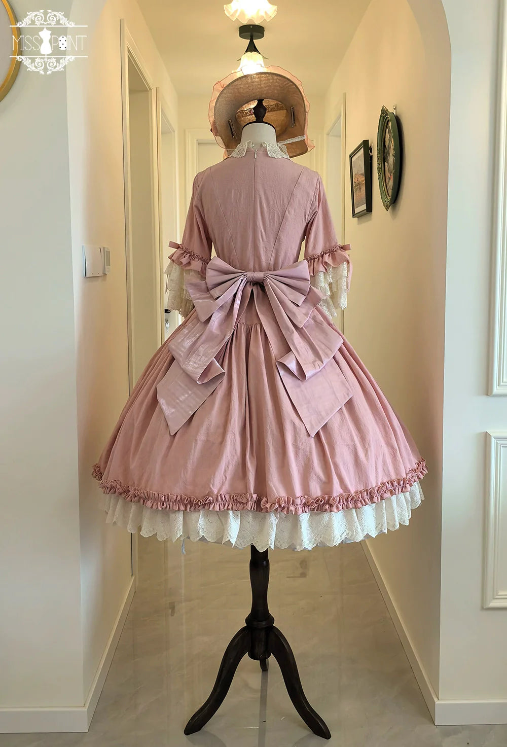 Miss Point~Lilyka Garden~Classic Lolita OP Dress Elegant Floral Wall Princess Sleeve