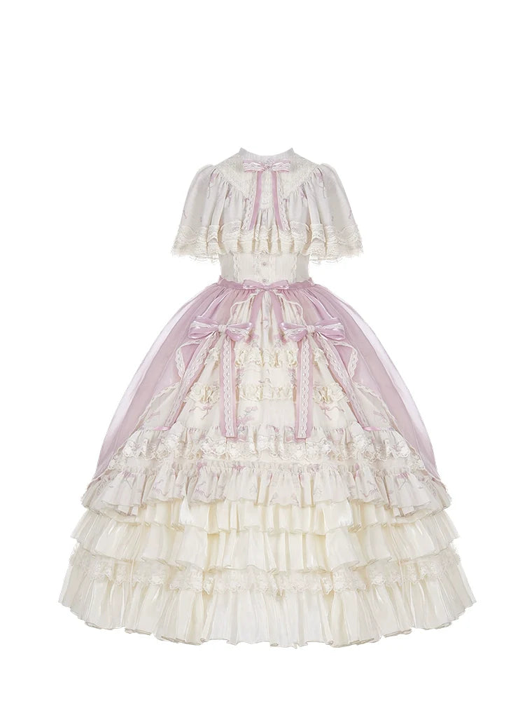 With PUJI~Nanke~Classic Lolita OP Dress Outfit with Edwardian Collar