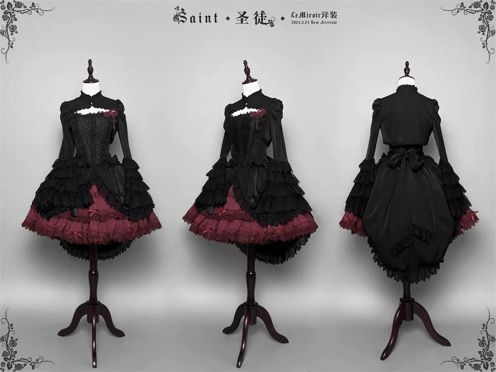 LeMiroir~Saint~Gothic Lolita Bolero Skirt Mermaid Dress Corset