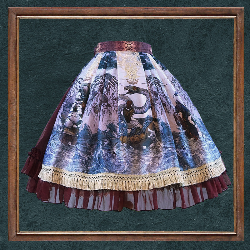(BFM)FunCcino~Ragnarok~Nordic Style Loki Lolita JSK SK Dress
