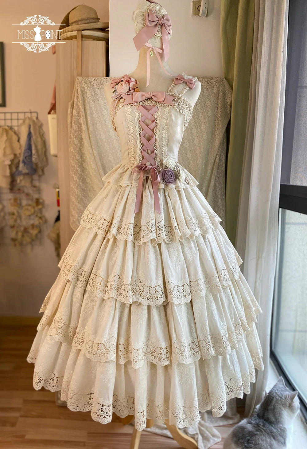 Miss Point~Forest Waltz~Classic Lolita Tiered Skirt Multi-layer Embroidered SK