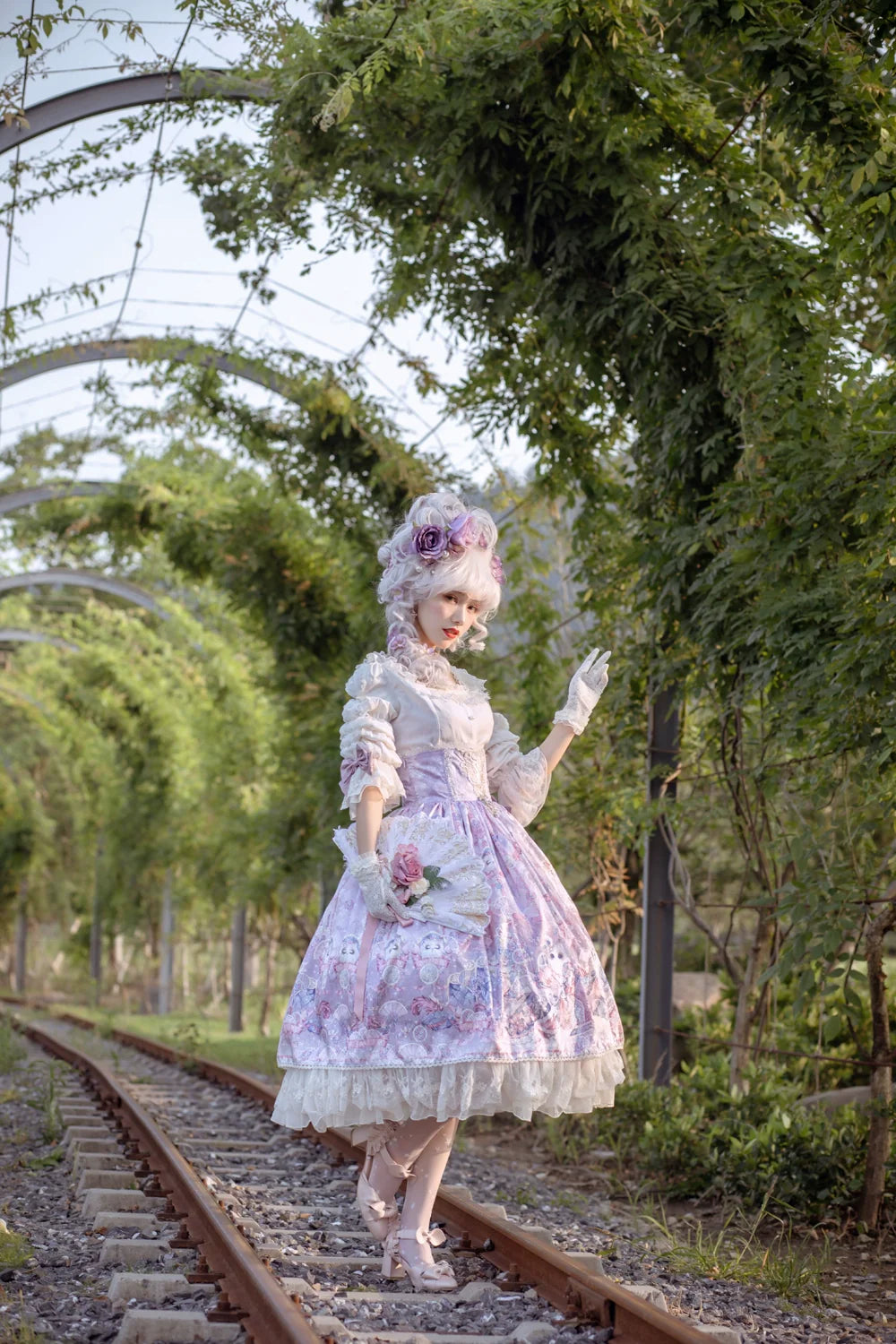 Miss Point~Elizabeth Meow~Classic Lolita Blouse Lotus Root Sleeve Lolita Shirt