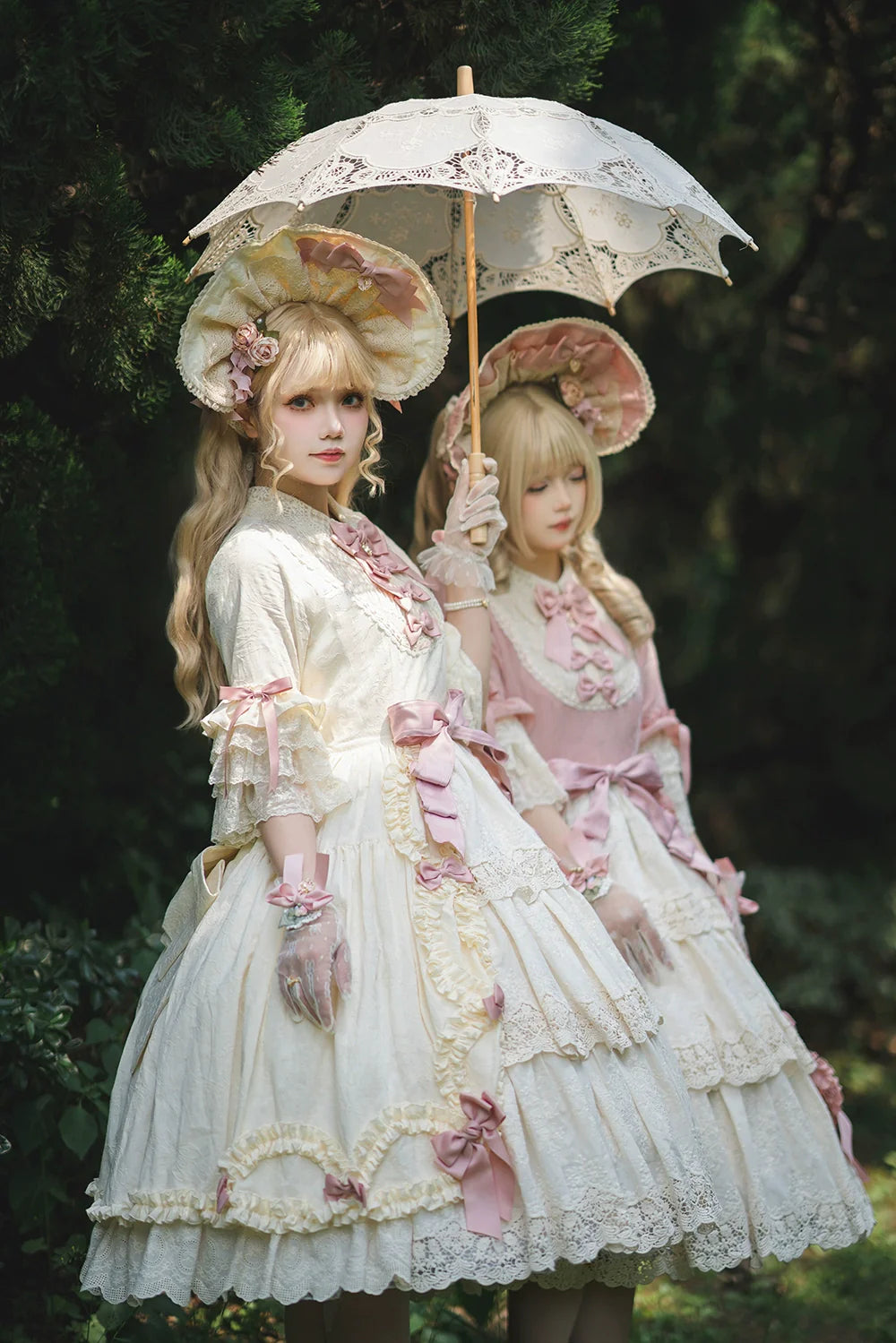 Miss Point~Lilyka Garden~Classic Lolita OP Dress Elegant Floral Wall Princess Sleeve