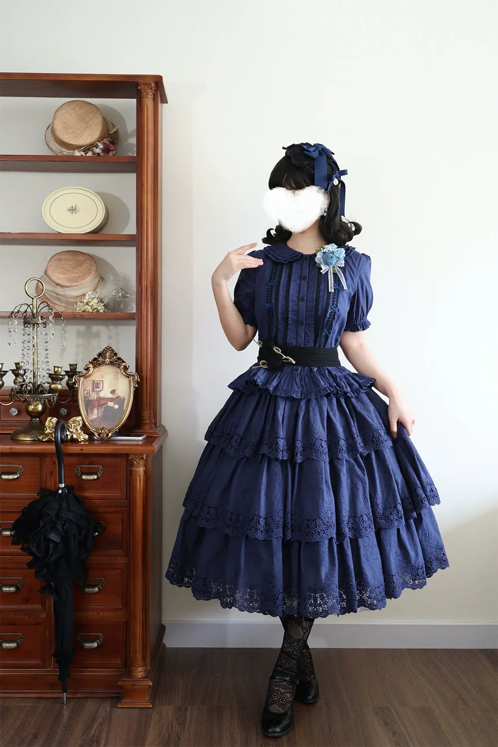 Miss Point~Forest Waltz~Classic Lolita Tiered Skirt Multi-layer Embroidered SK