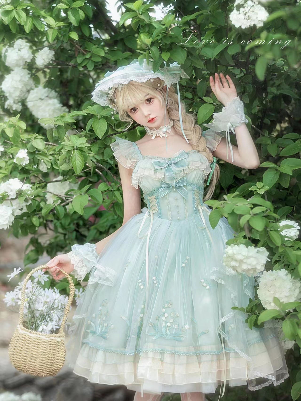 Mieye~Elegant Lolita JSK Flounce Hemline Multicolors