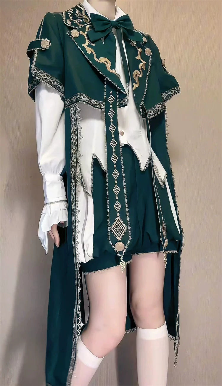 Letters from Unknown Star~Divine Envoy~Ouji Lolita Shorts Suit Military Lolita Coat and Shirt