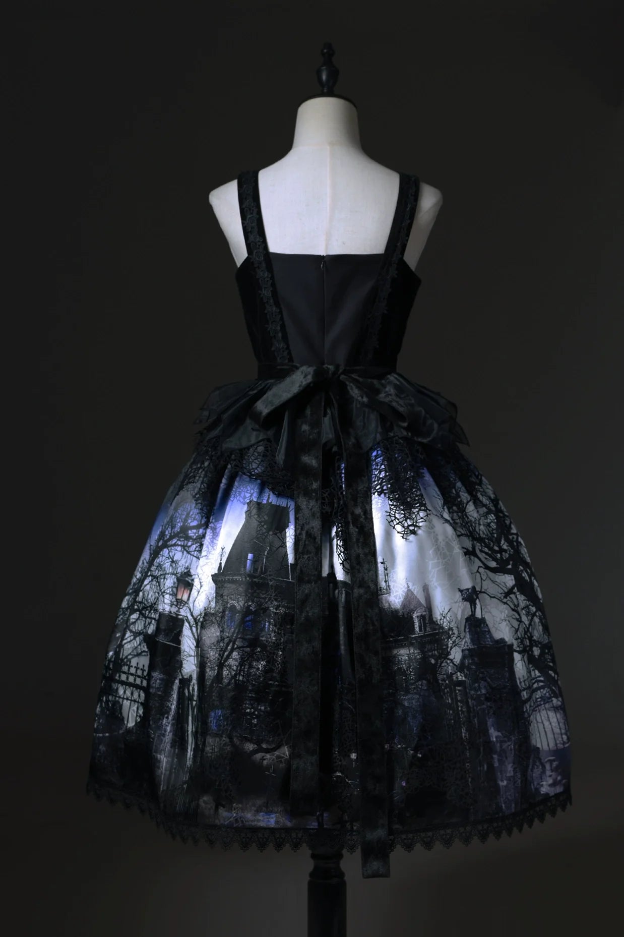 LilithHouse~Horror House~Gothic Lolita JSK with Spooky Castle Print