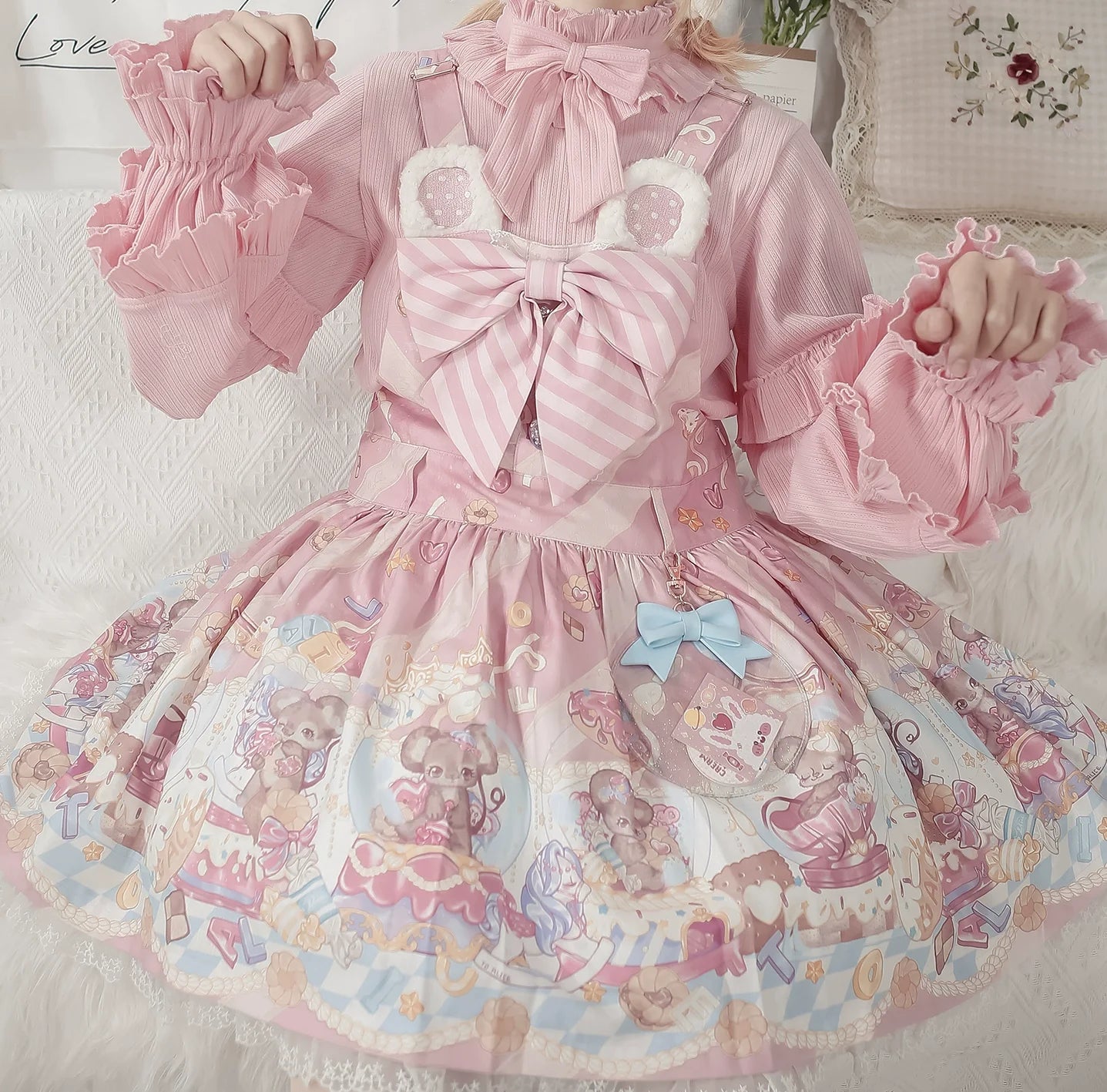 MIST~First Snow~Sweet Lolita Sweater Winter Puff Sleeve Knitting Innerwear