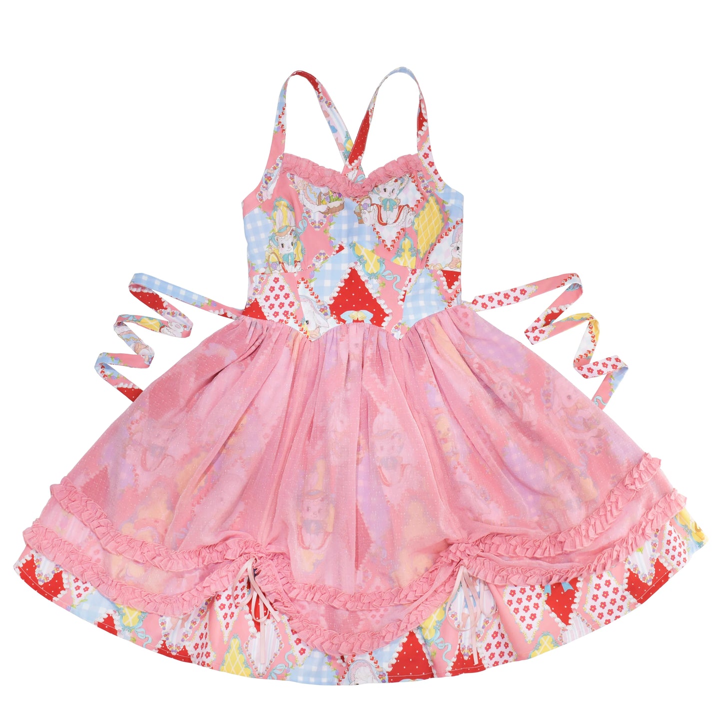 Southern Cross~Showa Kaleidoscope~Sweet Lolita OP SK and JSK with Rabbit Print