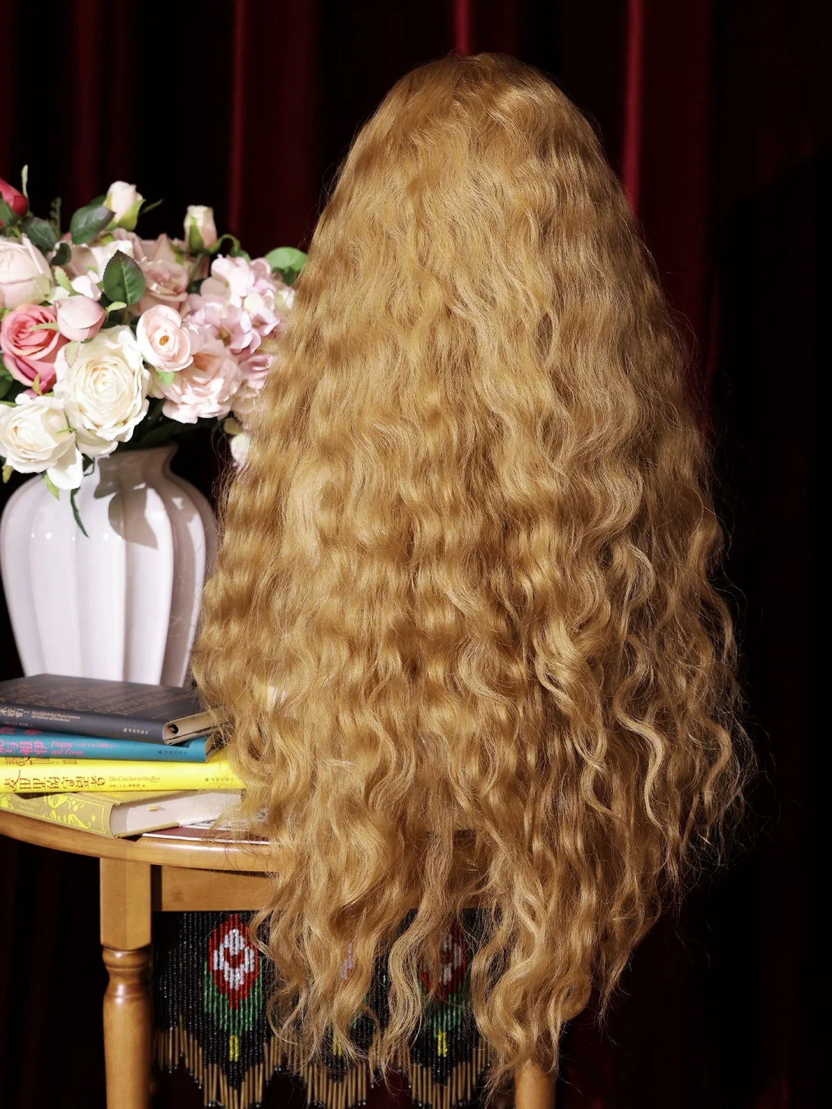 Mabuxi~Princess Diary~Golden Brown Lolita Wig Sheep Curls Long Romantic Wig