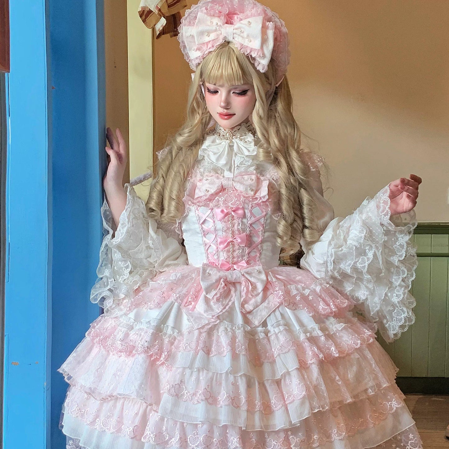 Sugar Girl~Love Overture~Sweet Lolita Blouse Princess Sleeves Lolita Shirt