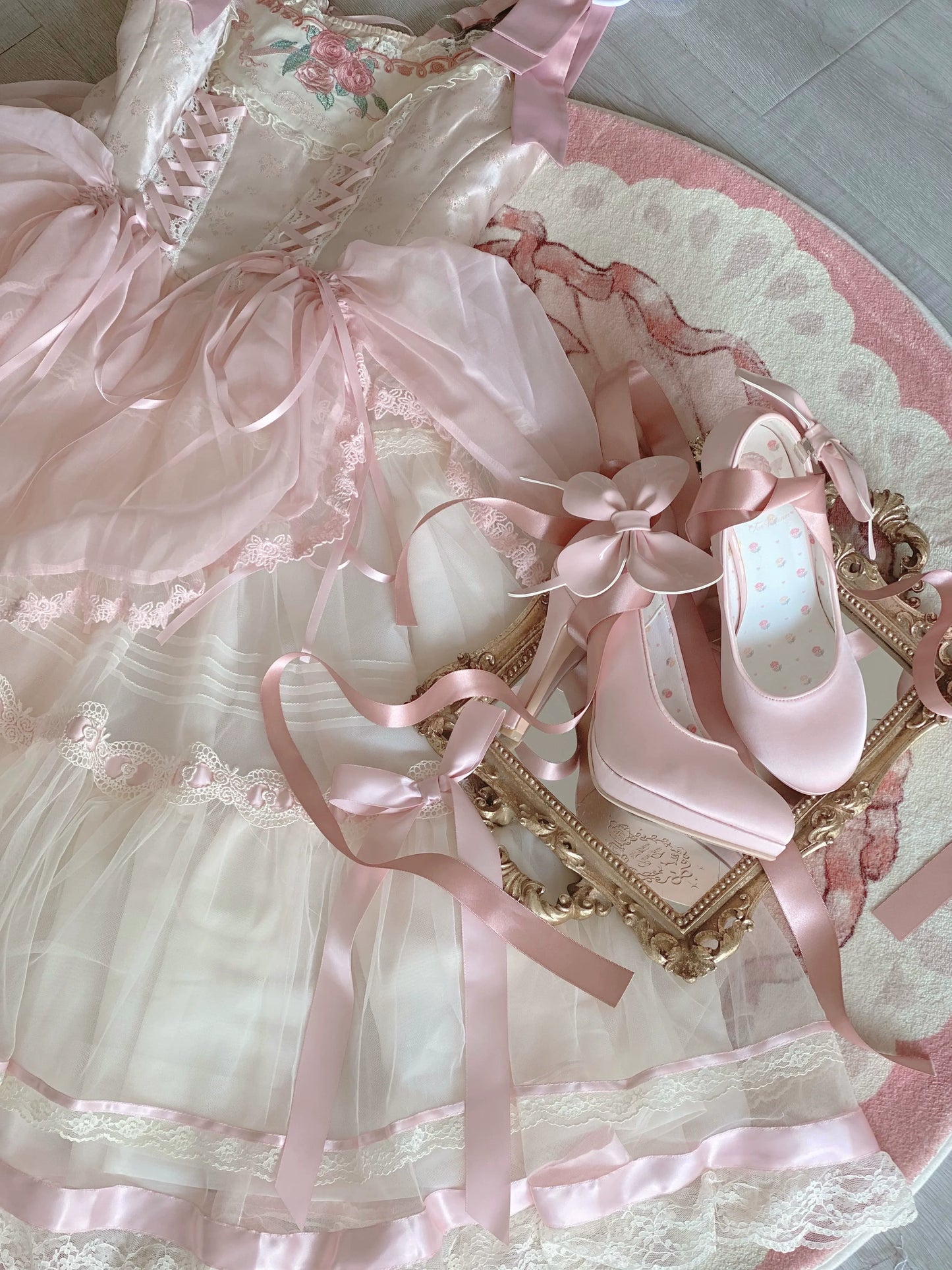 Pure Tea For Dream~Butterfly Specimen~Ballet Style Lolita Shoes Elegant Platform Lolita Heels