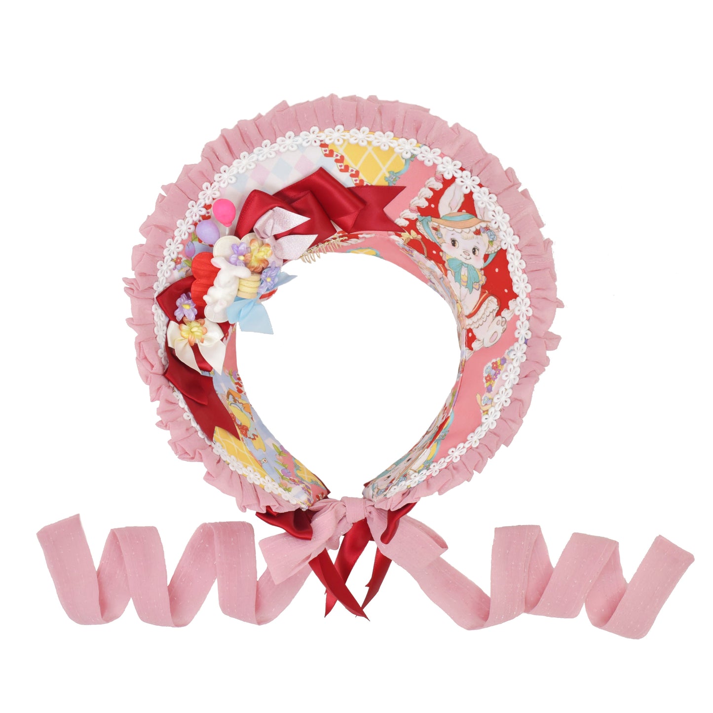 Southern Cross~Showa Kaleidoscope~Printed Sweet Lolita Headdress BNT KC Hat and Side Clips