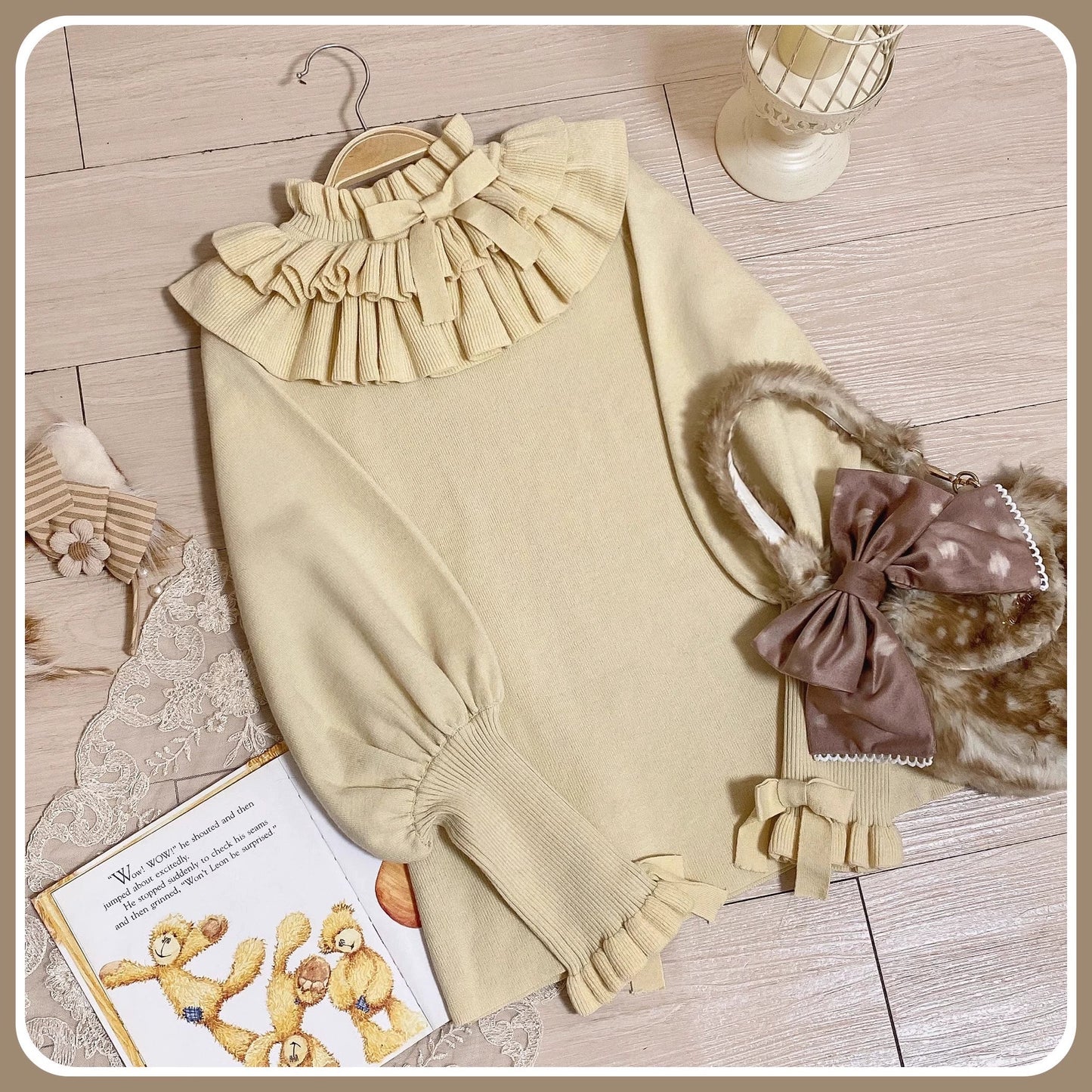 Miaoplus~Sweet Lolita Knit Sweater Long Sleeve Winter Lolita Top