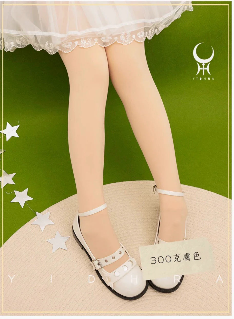 Yidhra~Starry Sky~12D Velvet Gothic Lolita Pantyhose with Skin-Colored Tights