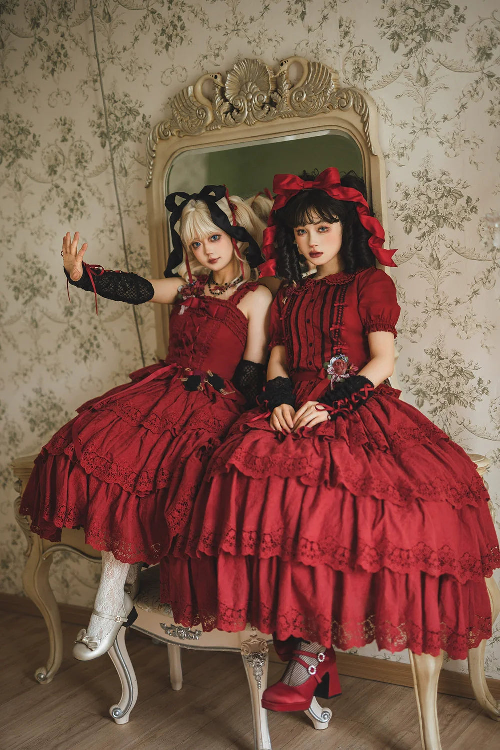 Miss Point~Forest Waltz~Classic Lolita Tiered Skirt Multi-layer Embroidered SK
