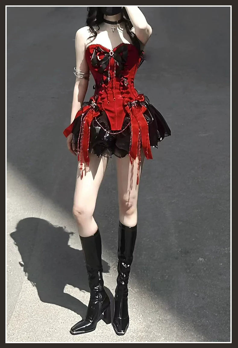 Signorina~Daydreamer~Gothic Lolita Shorts Set Lolita Fishbone Corset