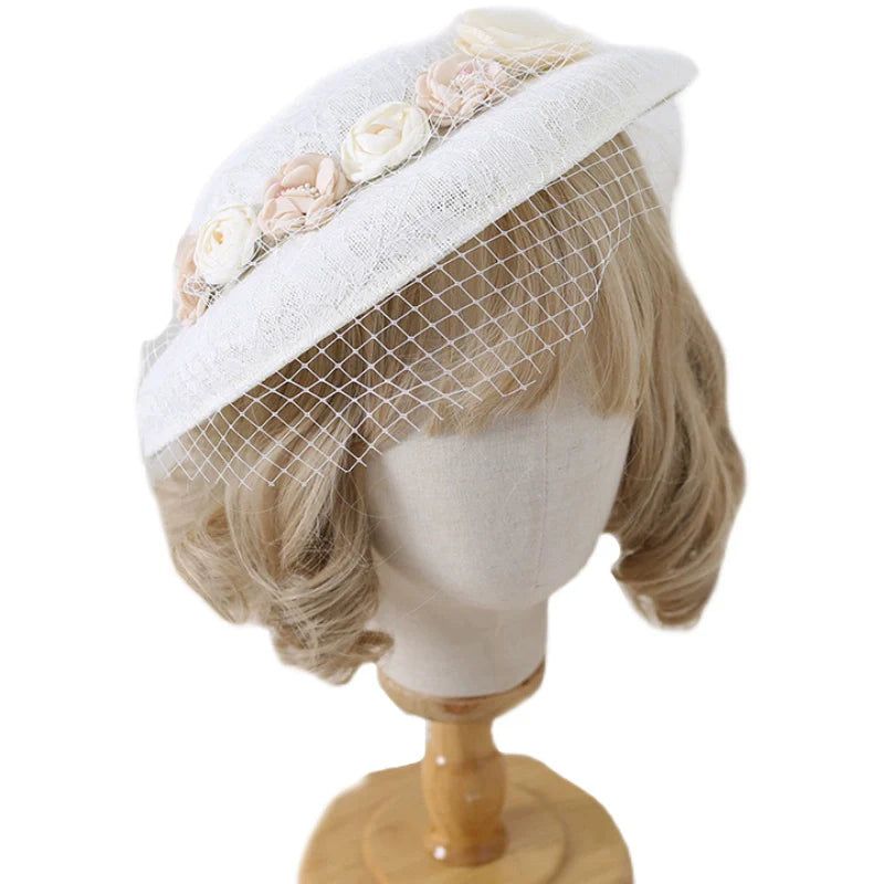 Xiaogui~Retro Lolita Hat French Style Court Top Hat