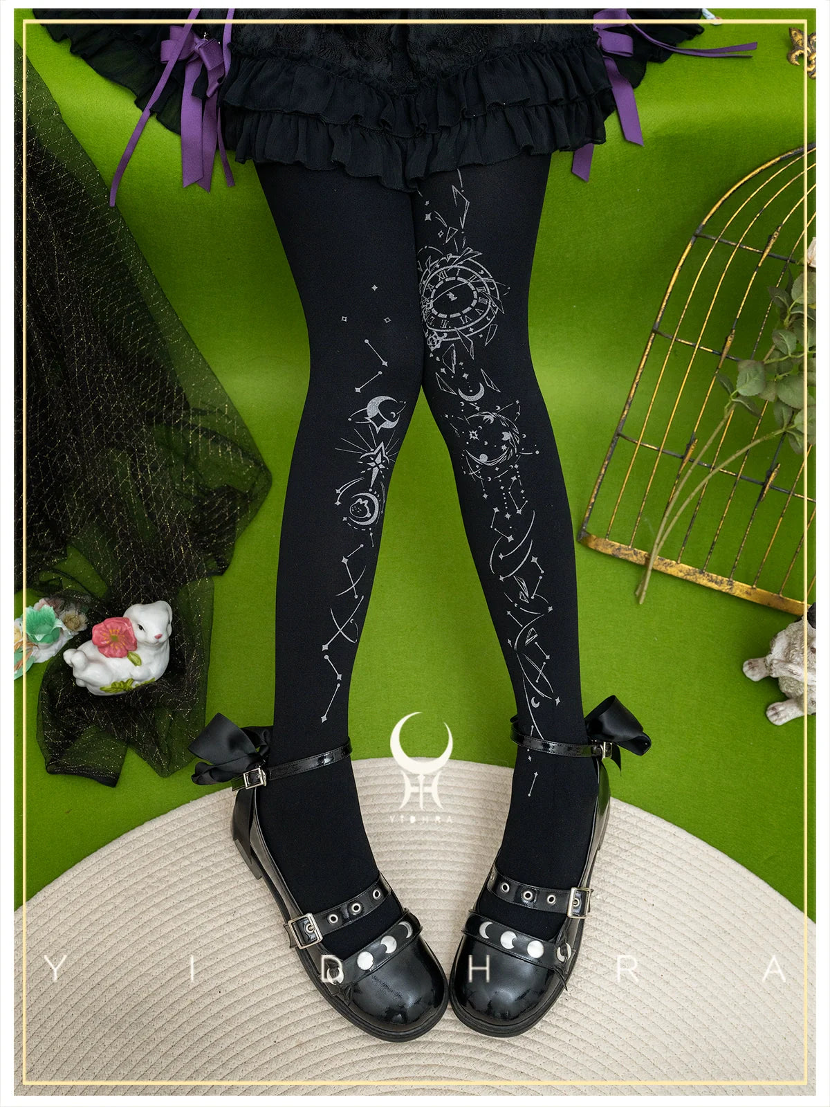 Yidhra~Gothic Lolita Pantyhose Printing Lolita Tights