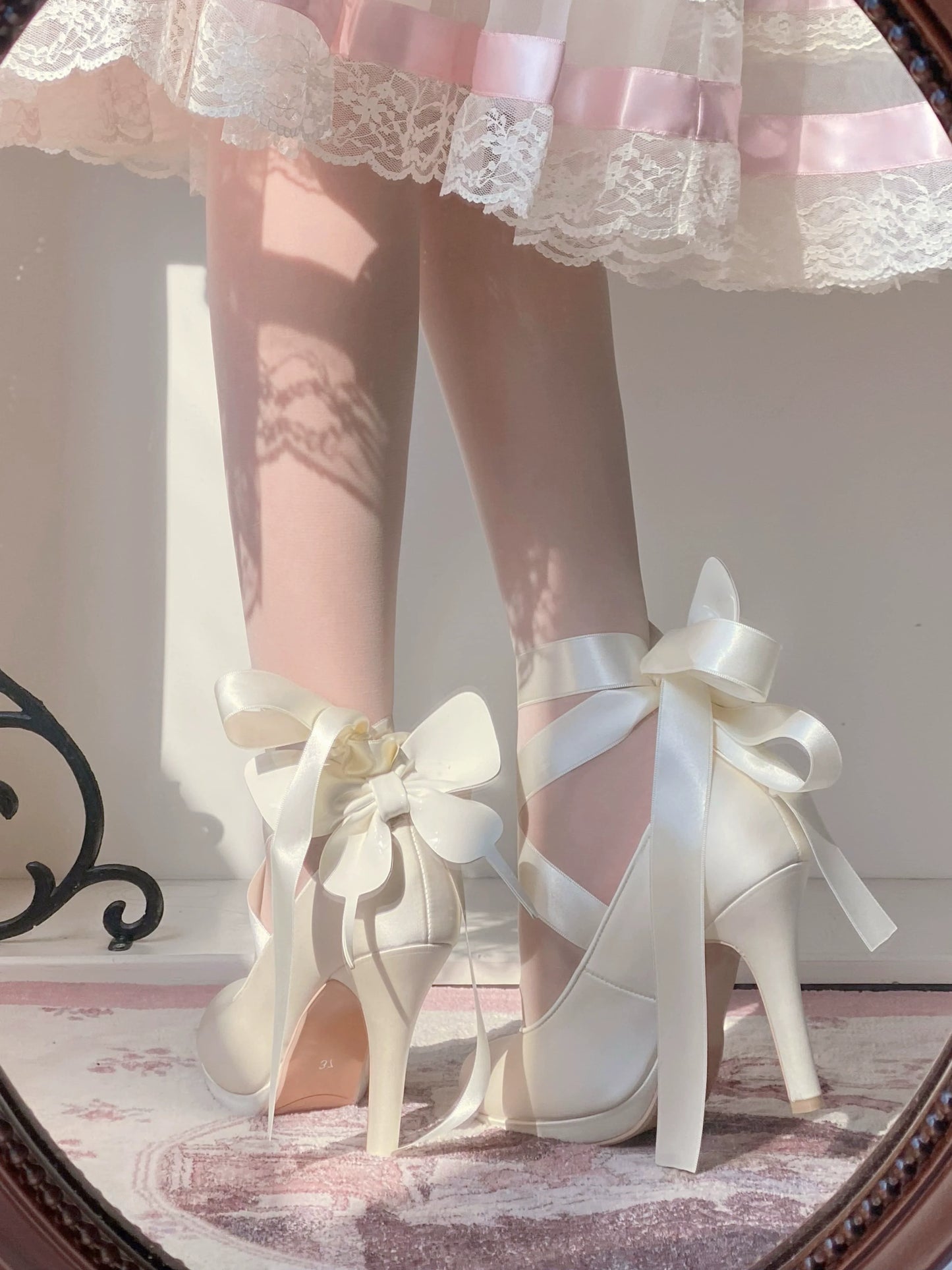 Pure Tea For Dream~Butterfly Specimen~Ballet Style Lolita Shoes Elegant Platform Lolita Heels