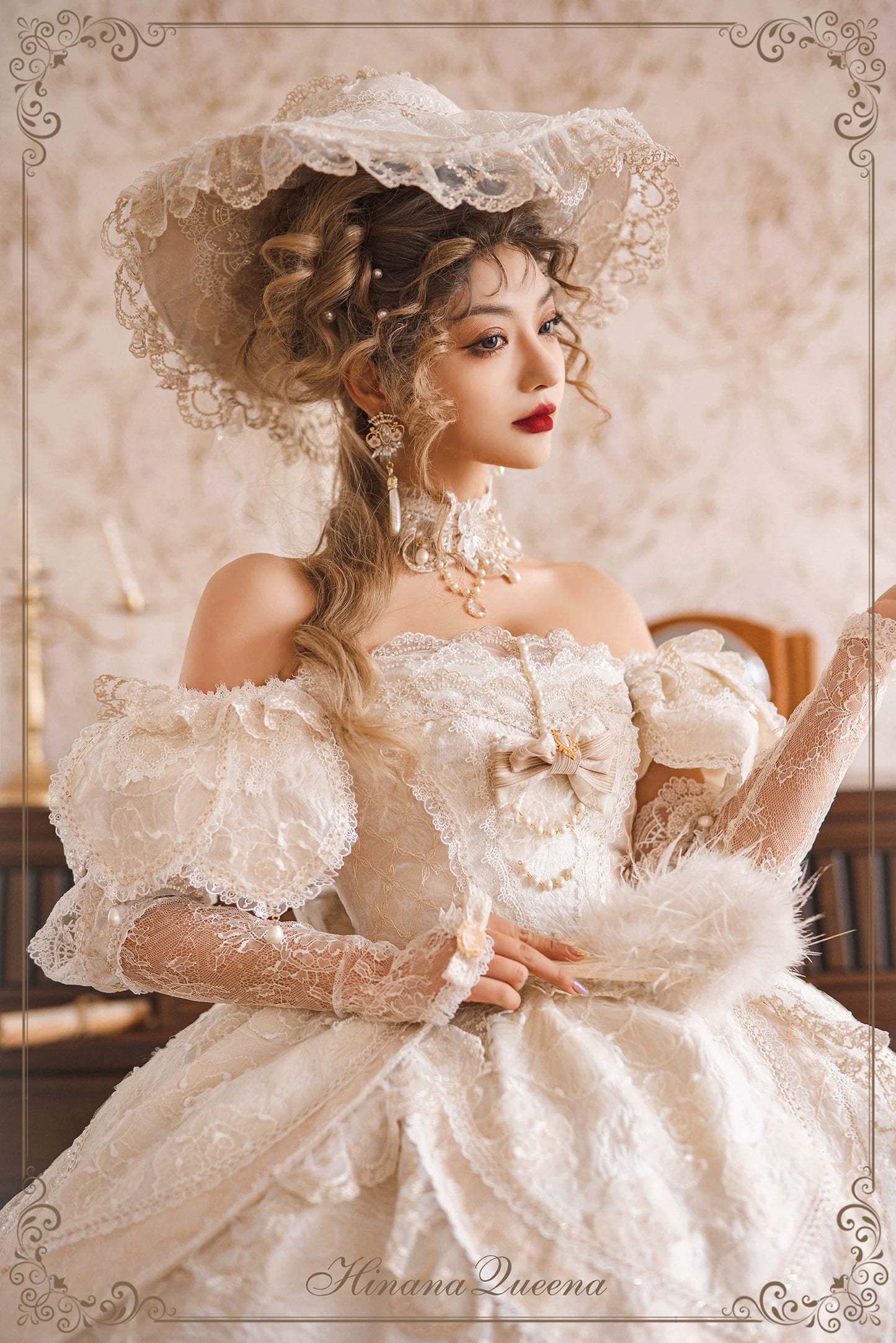 Hinana Queena~With Belle~Bridal Wedding Lolita OP Dress Available for Custom Size