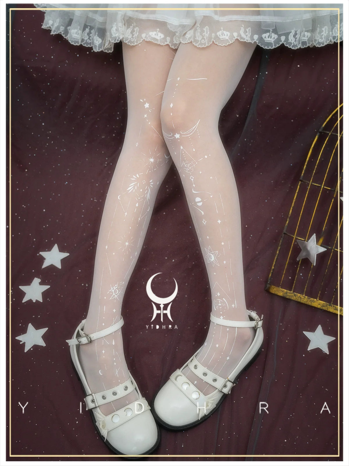 Yidhra~Starry~Constellation Printed Lolita Pantyhose 20D Tights