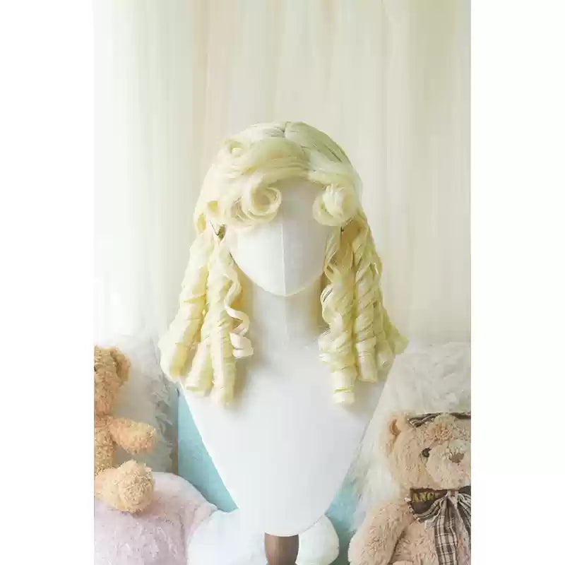 Imperial Tea~Retro Lolita Wig Short Roman Curl Hairpiece