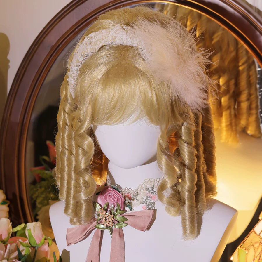 Mabuxi~33CM Sparkling Lolita Wig Roman Curls Gorgeous Court Wig