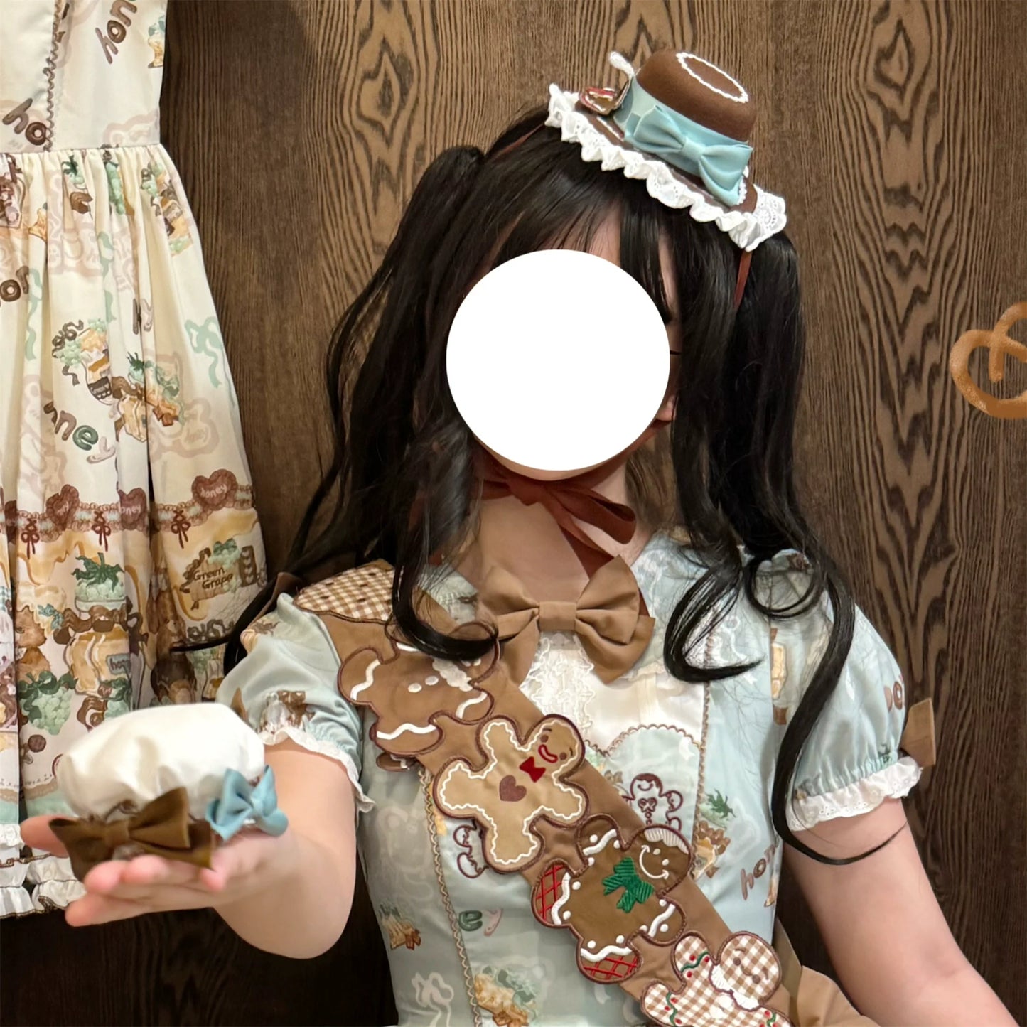 Babyblue~Bear Honey~Sweet Lolita Accessory Gingerbread Man Design
