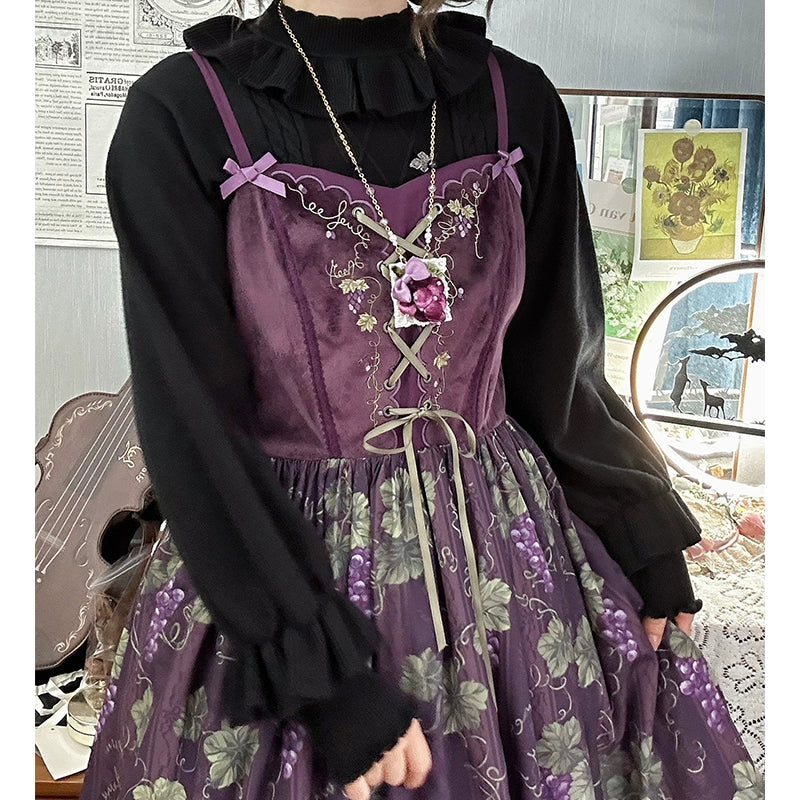 Forest Fluorescent Carps~Sweet Lolita Sweater Autumn and Winter Lolita Inner Wear