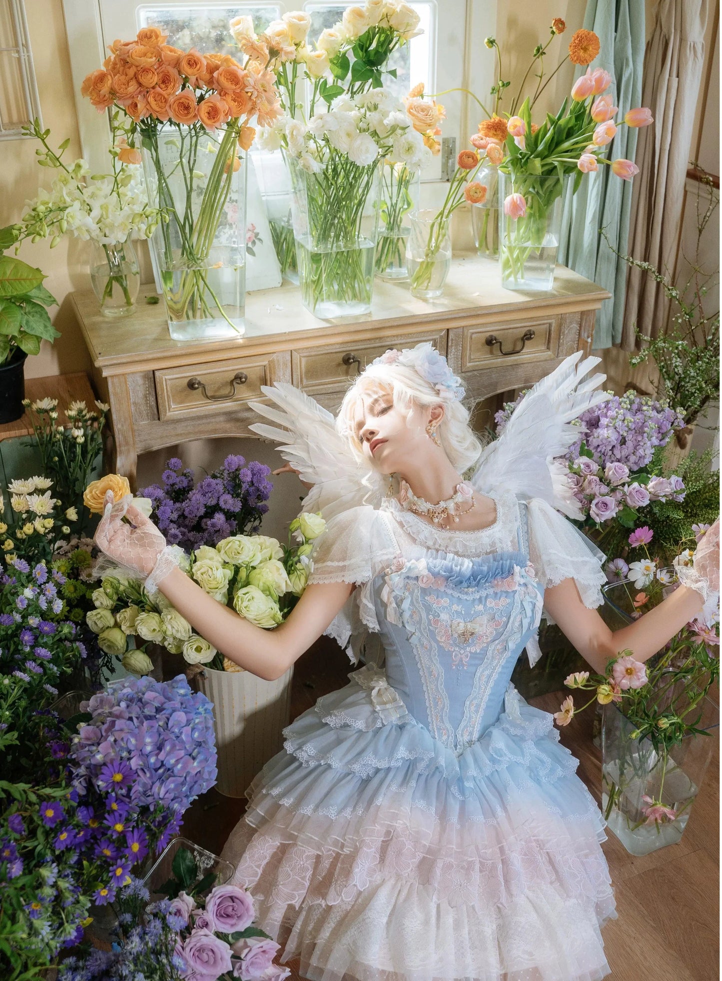 (BFM)Garden Cat~Dreamy Dance Gorgeous Lolita JSK and SK