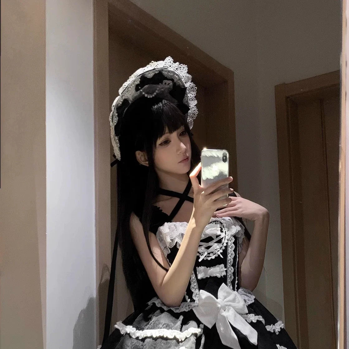 Immersive original~Belia~Old School Lolita JSK Sweet Doll Princess Dress