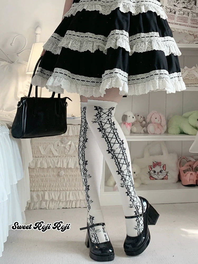 Roji Roji~Classic Lolita Socks Autumn Mid-calf Cotton Socks