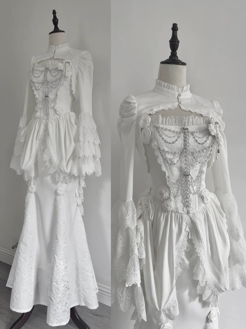 LeMiroir~Saint~Gothic Lolita Bolero Skirt Mermaid Dress Corset