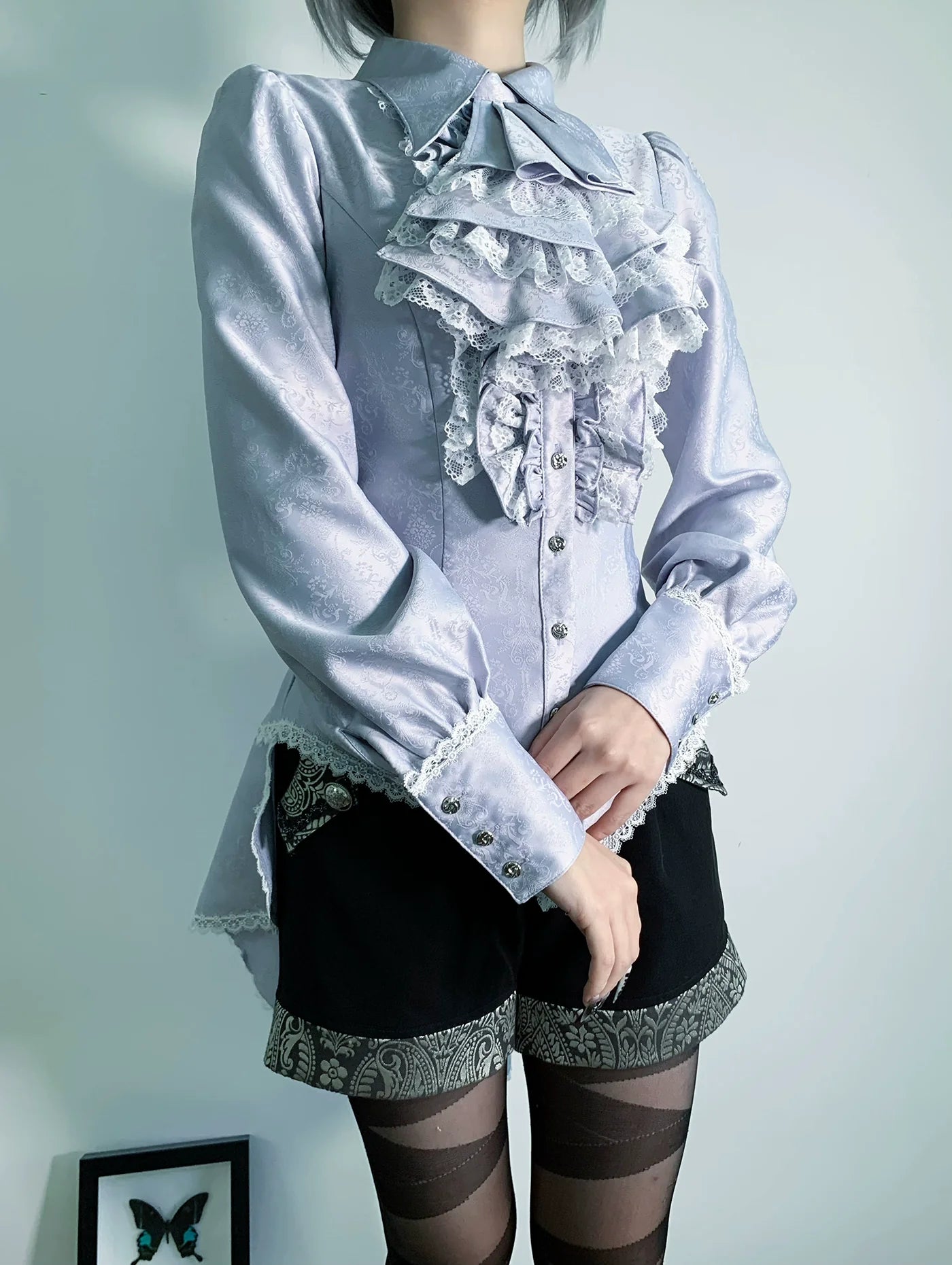 Little Dipper~Cold Rice~Ouji Lolita Jabot Tiered Jabot with Lace