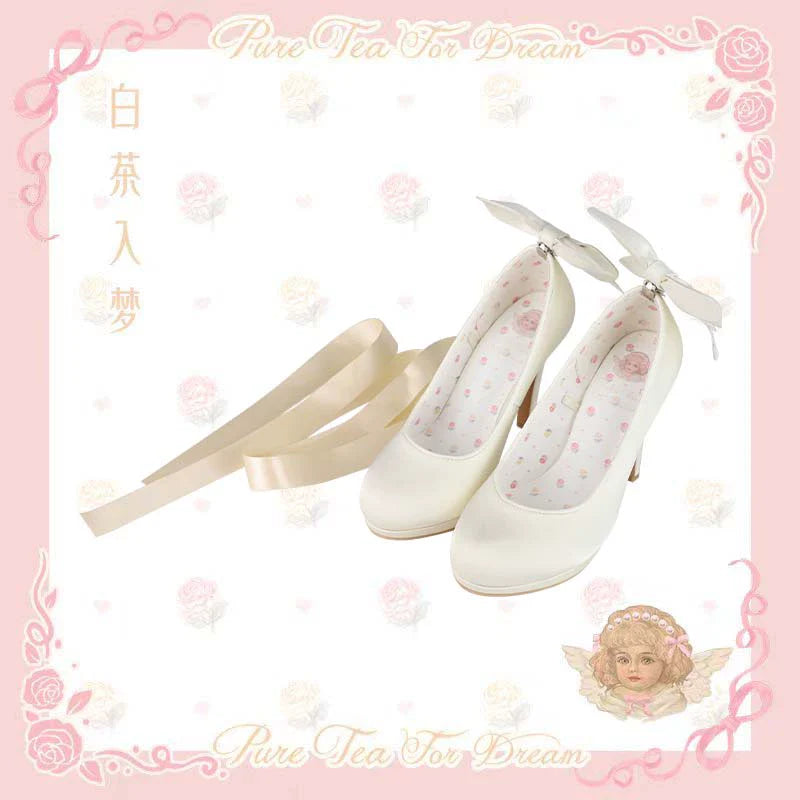 Pure Tea For Dream~Butterfly Specimen~Ballet Style Lolita Shoes Elegant Platform Lolita Heels