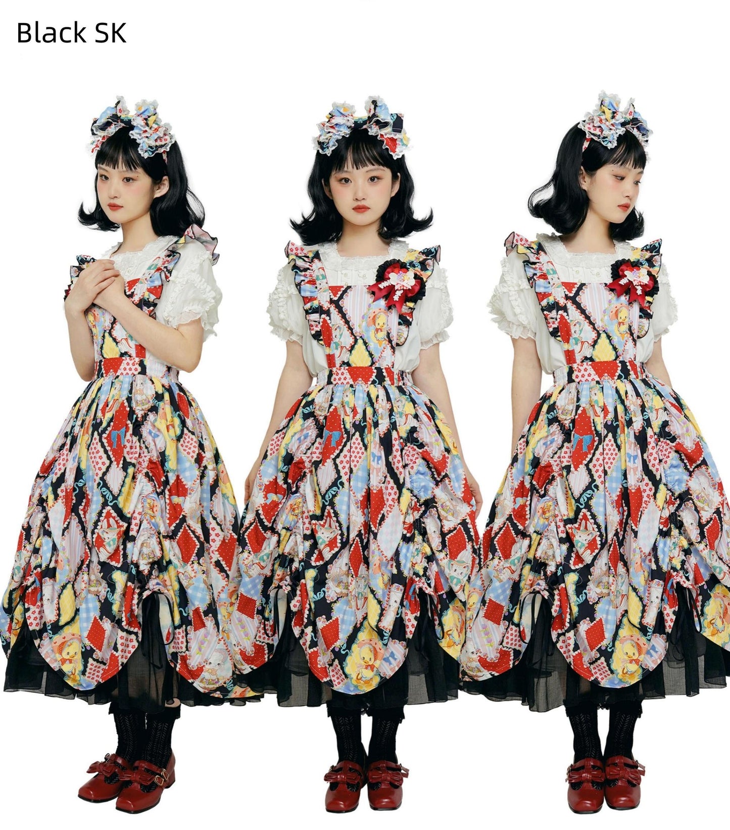 Southern Cross~Showa Kaleidoscope~Sweet Lolita OP SK and JSK with Rabbit Print