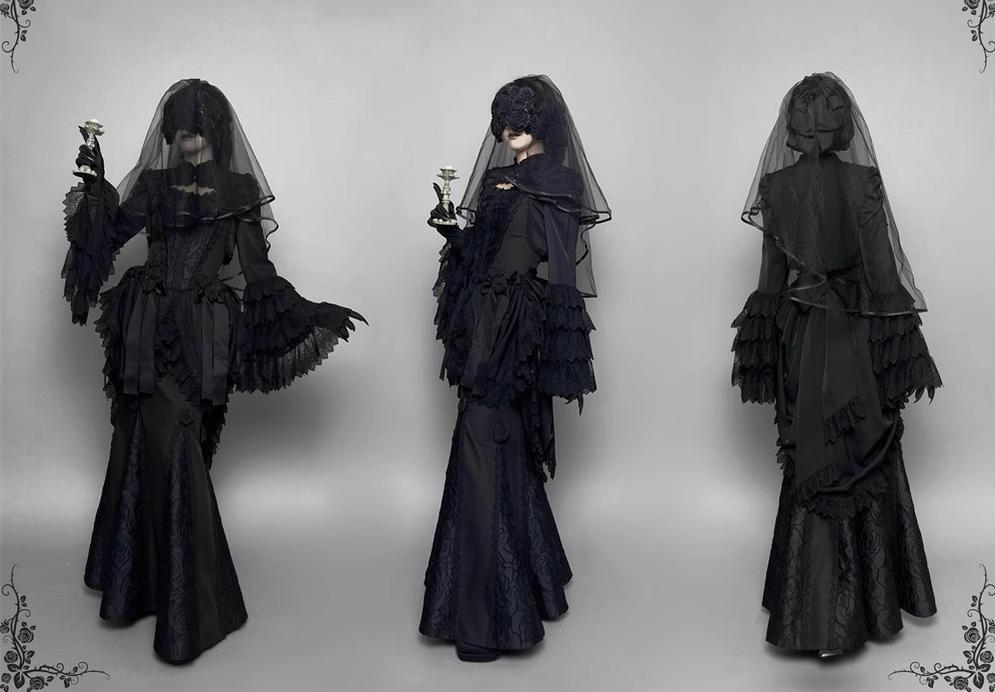 LeMiroir~Saint~Gothic Lolita Bolero Skirt Mermaid Dress Corset
